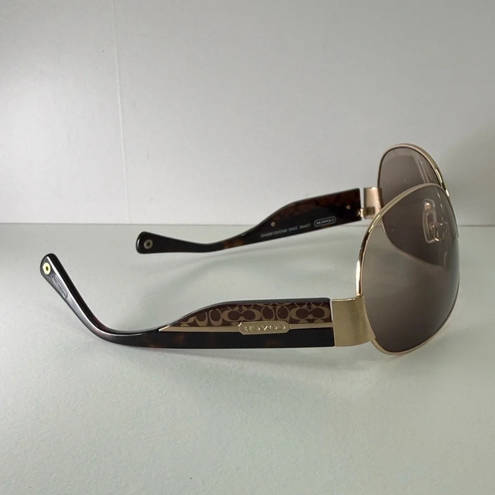 Coach Women's Brown and Gold Sunglasses - Picture 11 of 11